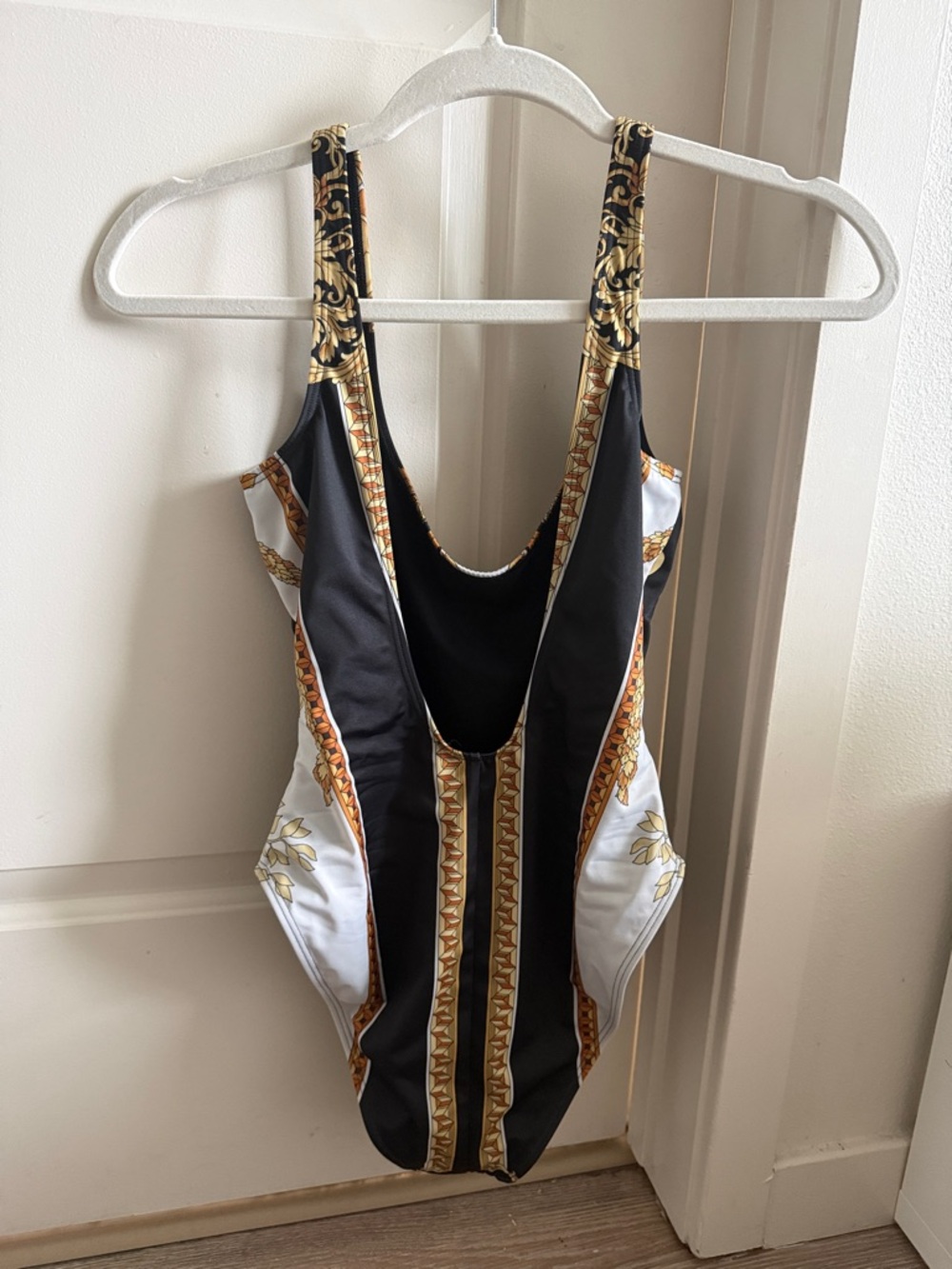 EUC - Versace Black and Gold Medallion One-Piece Swimsuit - Picture 2 of 3